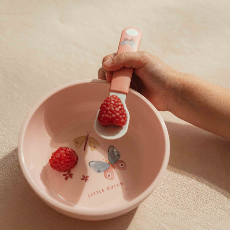 Little Dutch Σετ 2 εκπαιδευτικά κουταλάκια φαγητού Flowers & Butterflies