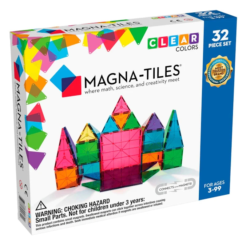 Μαγνητικά Πλακίδια Magna-Tiles Clear Colors 32τμχ