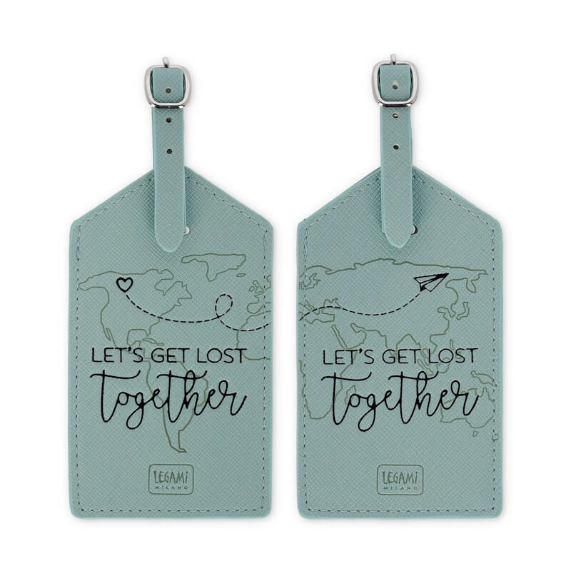 Legami Set Of 2 Luggage Tags Let’s Get Lost Together