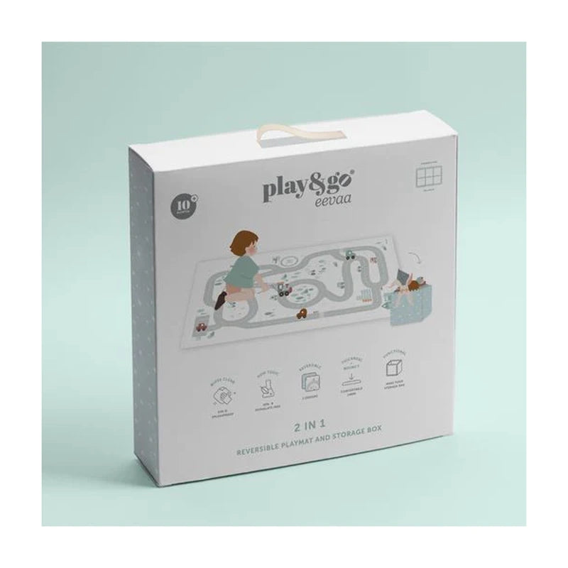 Play & Go Στρωματάκι-παζλ διπλής όψης - κουτί αποθήκευσης - Δρόμος