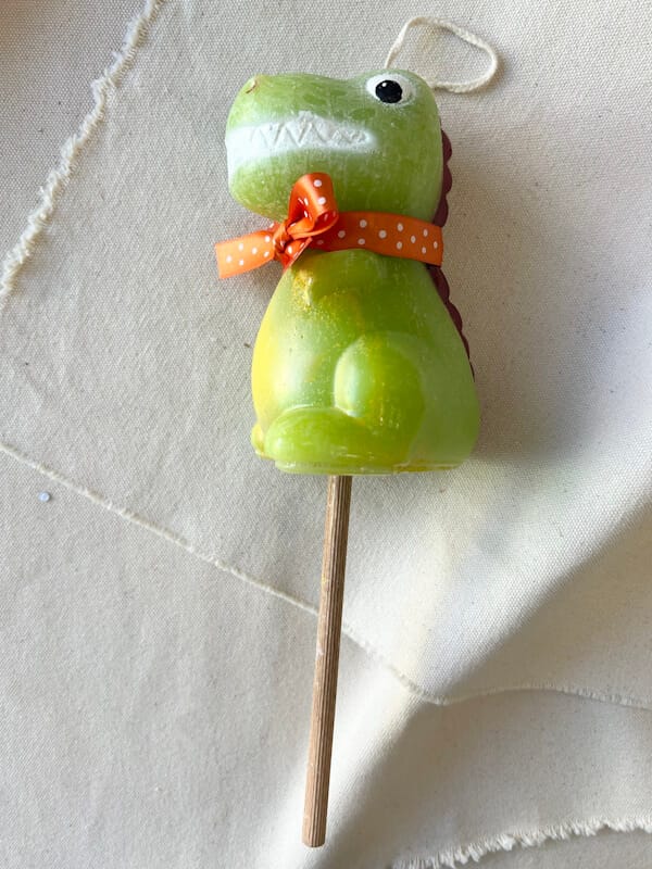 Handmade 3D Dino Λαμπάδα - Lime