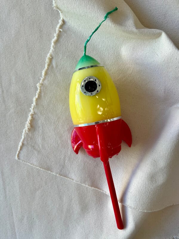 Handmade 3D Rocket Λαμπάδα - Red/Yellow