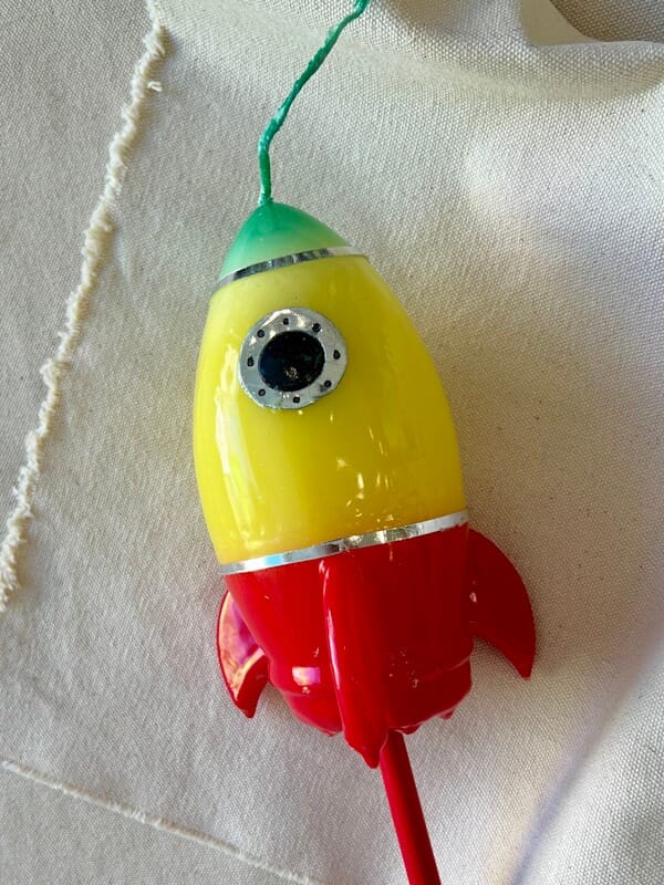 Handmade 3D Rocket Λαμπάδα - Red/Yellow