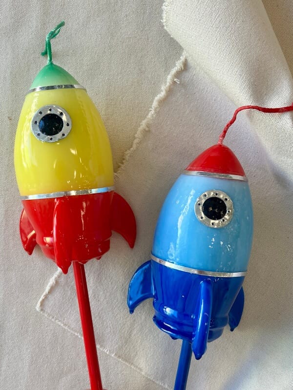 Handmade 3D Rocket Λαμπάδα - Red/Yellow