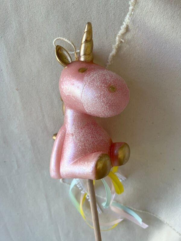 Handmade 3D Unicorn Λαμπάδα - Pink