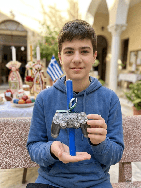 Handmade 3D PS Controller Λαμπάδα