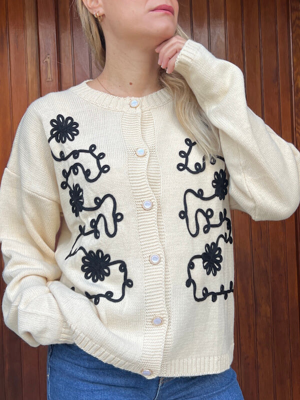 Monic Cardigan in Cream