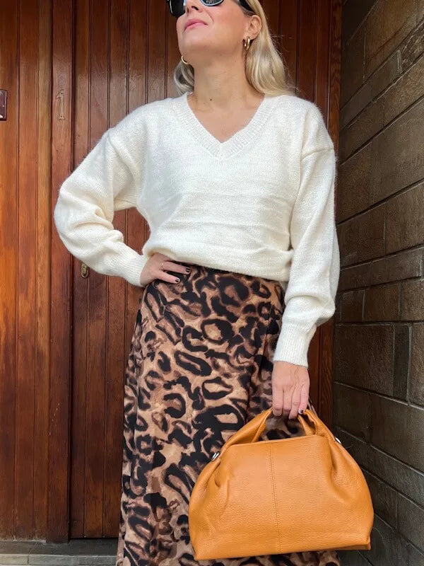 Leopard Renzo Skirt in Mocca