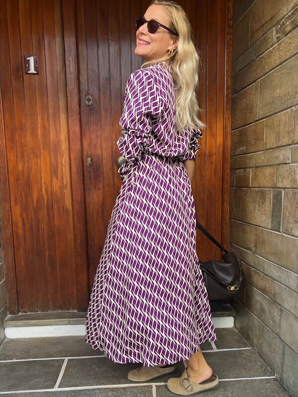 Siley Shirt Dress in Magenta