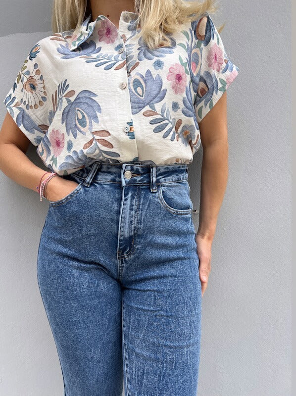 Mom Fit Soft Jeans - Denim