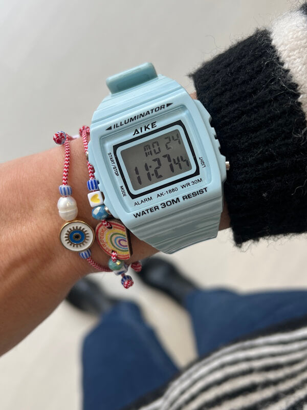 Digital Watch Retro – Aqua