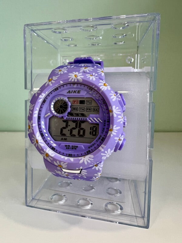 Digital Watch Daisies – Purple
