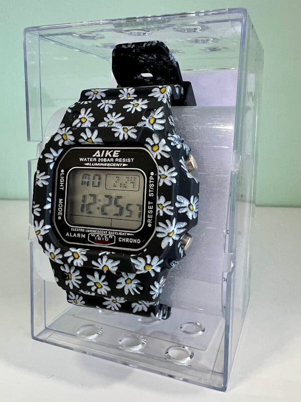 Digital Watch Dime Daisies – Black