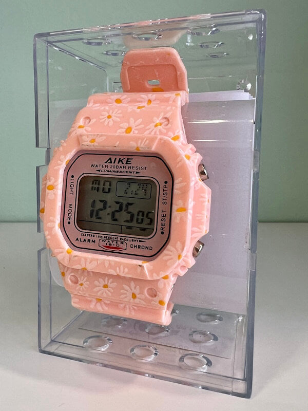 Digital Watch Dime Daisies – Peach