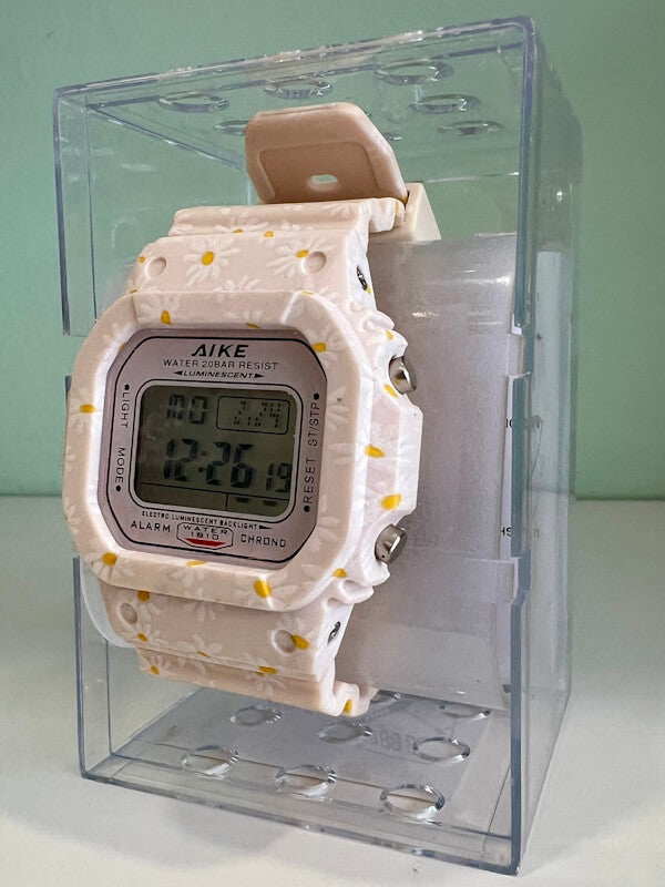 Digital Watch Dime Daisies – Cream