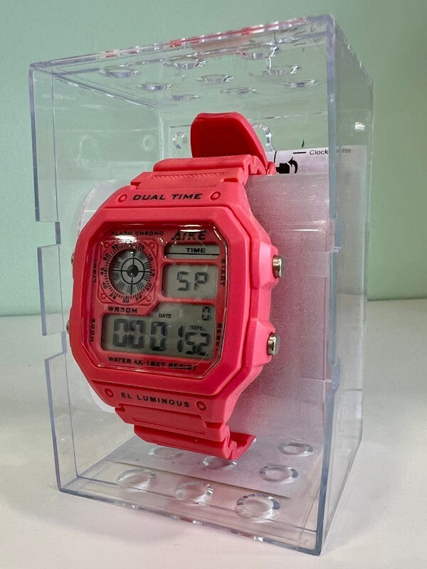 Digital Watch Dime – Coral