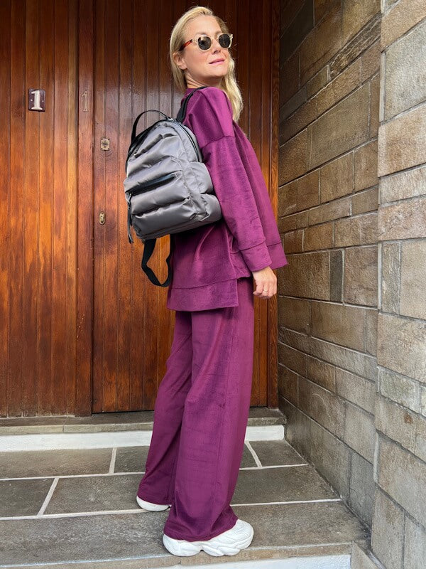 Velour Comfort Top in Wine