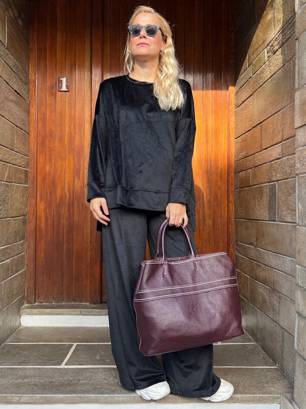 Velour Comfort Top in Black