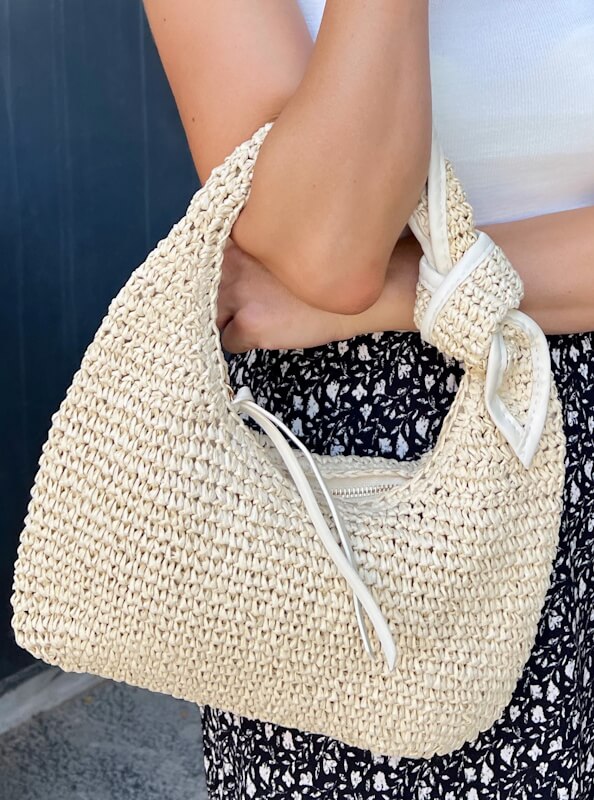 Summer Wicker Bag Small - Vanilla