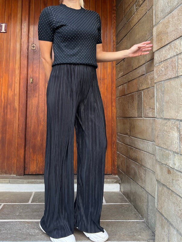 Plise Comfort Pants in Black