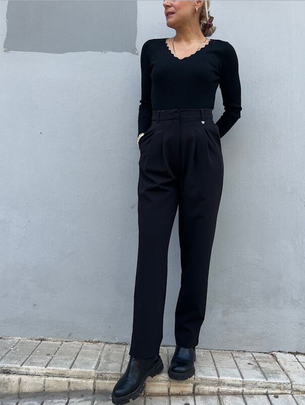 Desiree - High Pants in Black