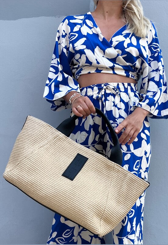 Elena Athanasiou Classy Shopper Vegan Straw Beige