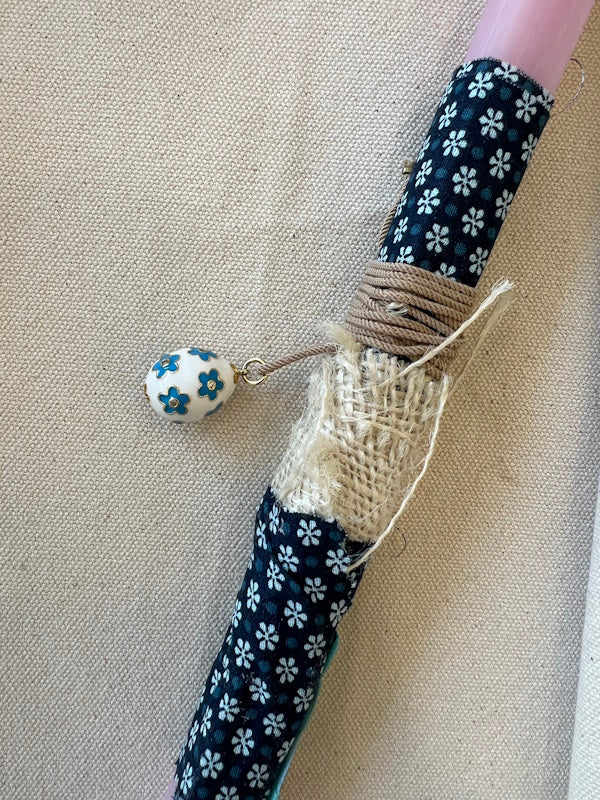 Littles Studio - Slim Λαμπάδα & Egg Charm White