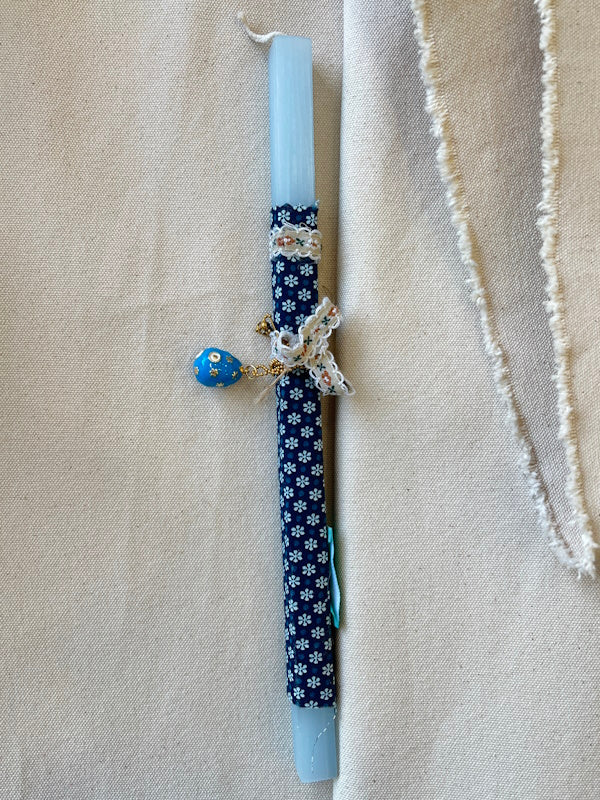 Littles Studio - Slim Λαμπάδα & Egg Charm Blue