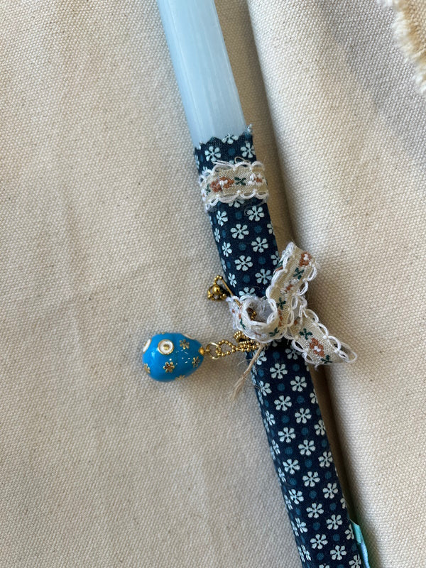 Littles Studio - Slim Λαμπάδα & Egg Charm Blue