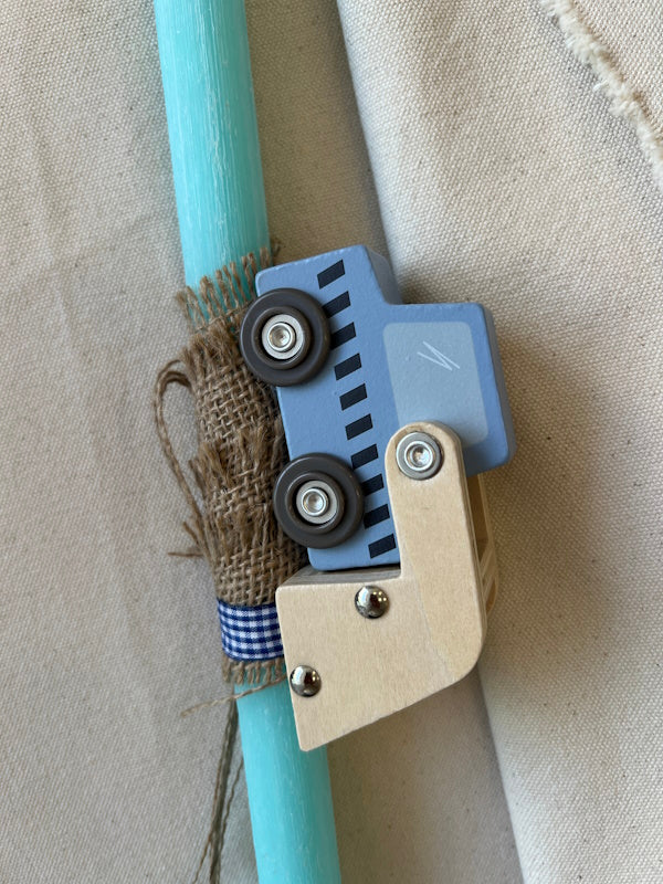 Littles Studio - Λαμπάδα Wooden Car Blue