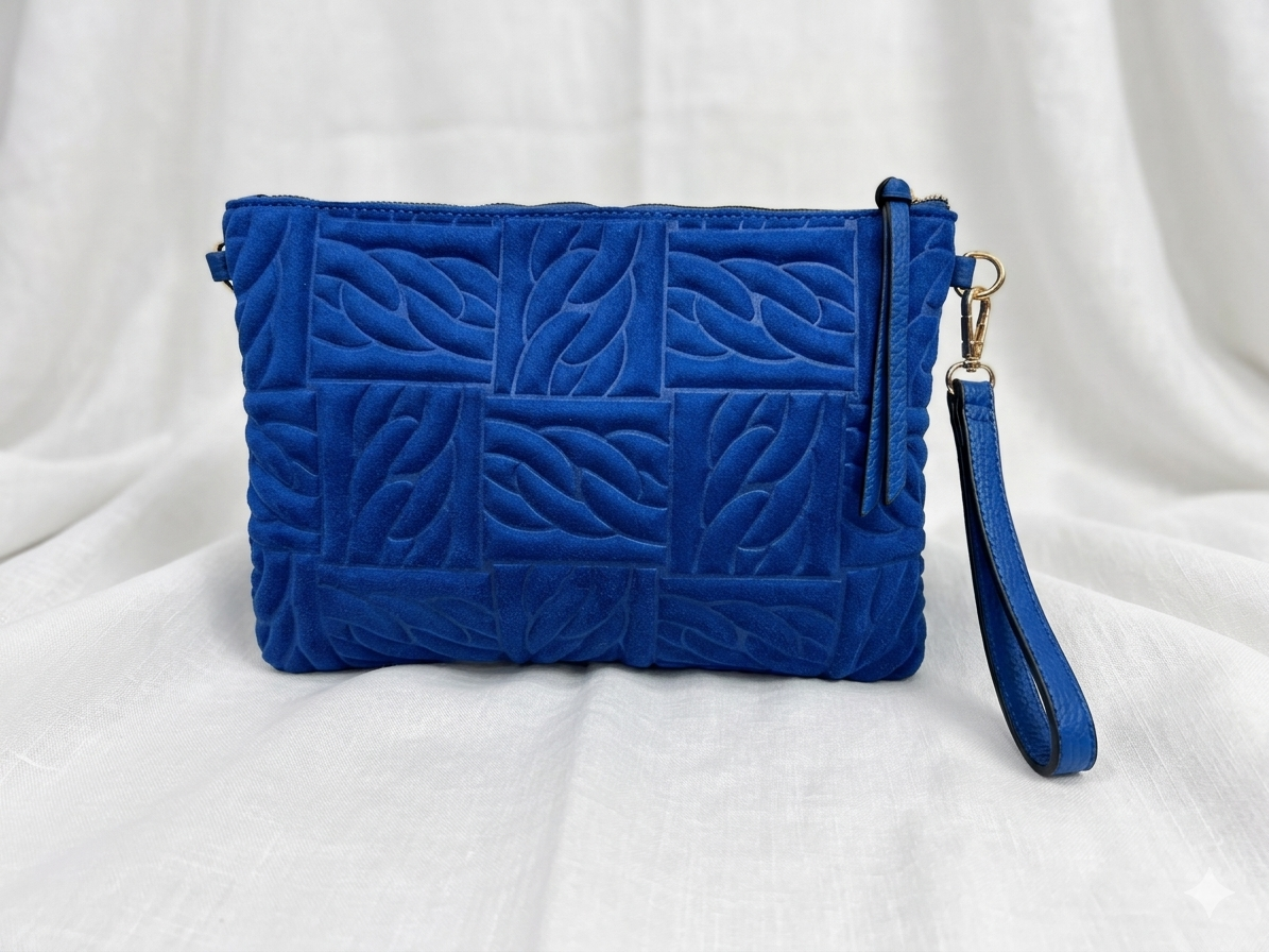 Waver Clutch in Cobalt