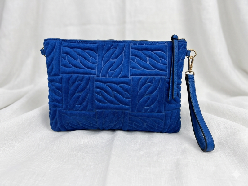 Waver Clutch in Cobalt