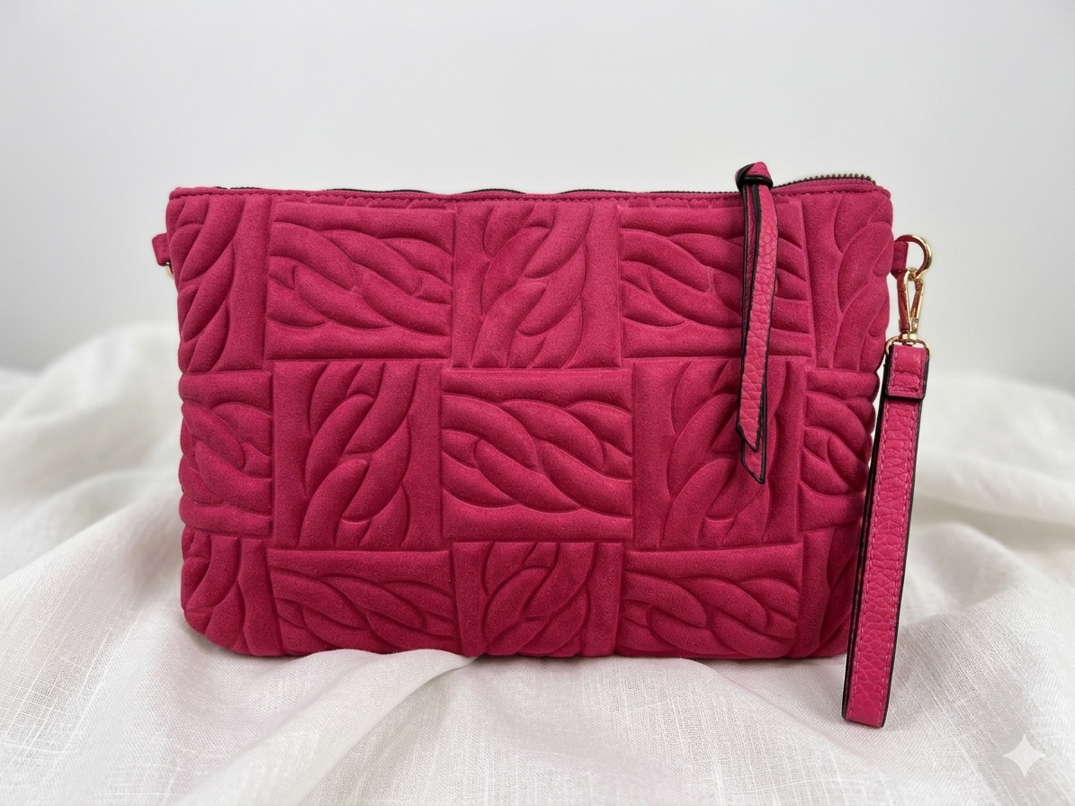 Waver Clutch in Magenta