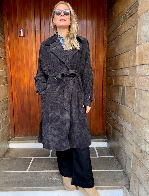 Ribbed Jacket in Black