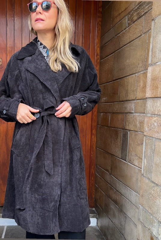 Ribbed Jacket in Black