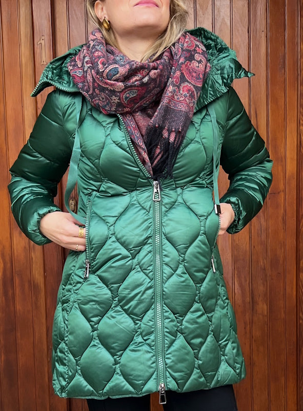 Satin Puffer in Green