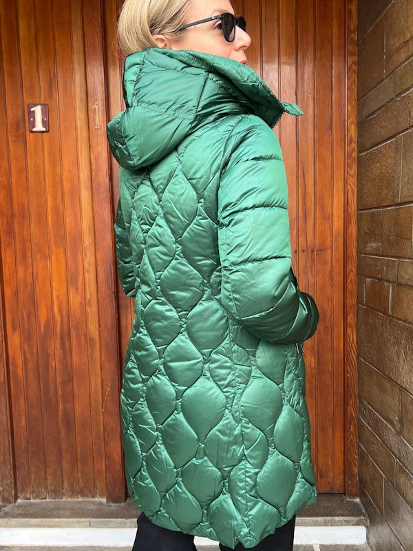 Satin Puffer in Green