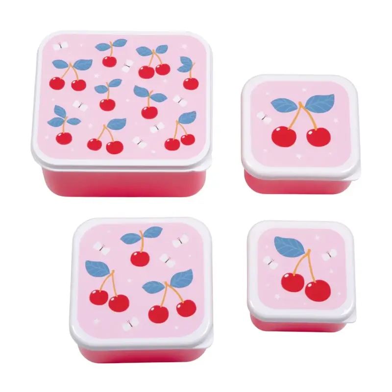 A Little Lovely Company - 4 Lunch & Snack Boxes Cherries