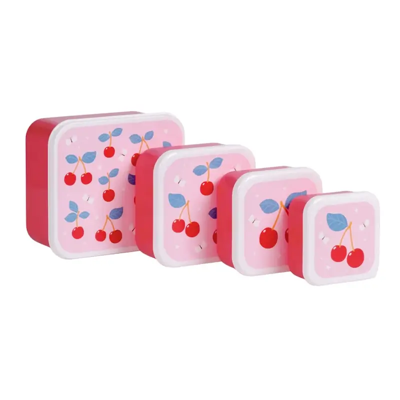 A Little Lovely Company - 4 Lunch & Snack Boxes Cherries