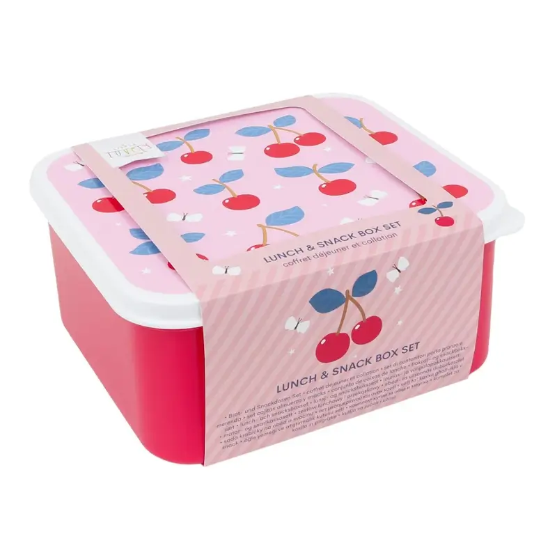 A Little Lovely Company - 4 Lunch & Snack Boxes Cherries