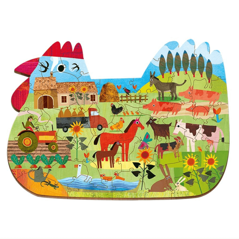 Ludattica Woody Story Puzzle - Ζώα της Φάρμας