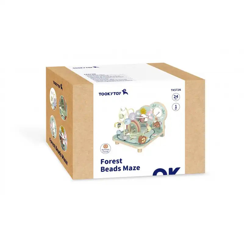 Tooky Toy Ξύλινος Λαβύρινθος Ζωάκια Δάσους Παστέλ