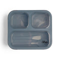 Citron Microwavable Lunchbox with Fork and Spoon - Dusty blue