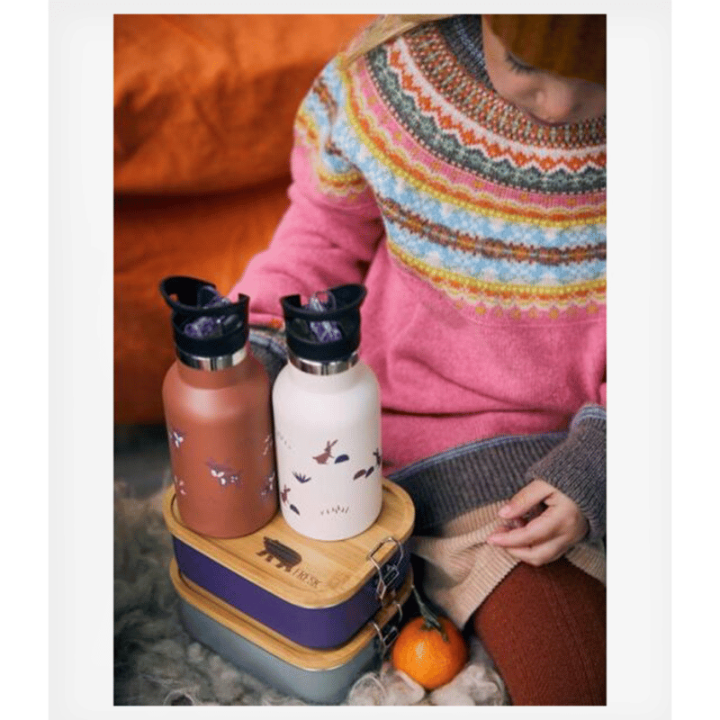 Fresk Θερμός από ανοξείδωτο ατσάλι και ενσωματωμένο καλαμάκι 350ml - Deer Amber