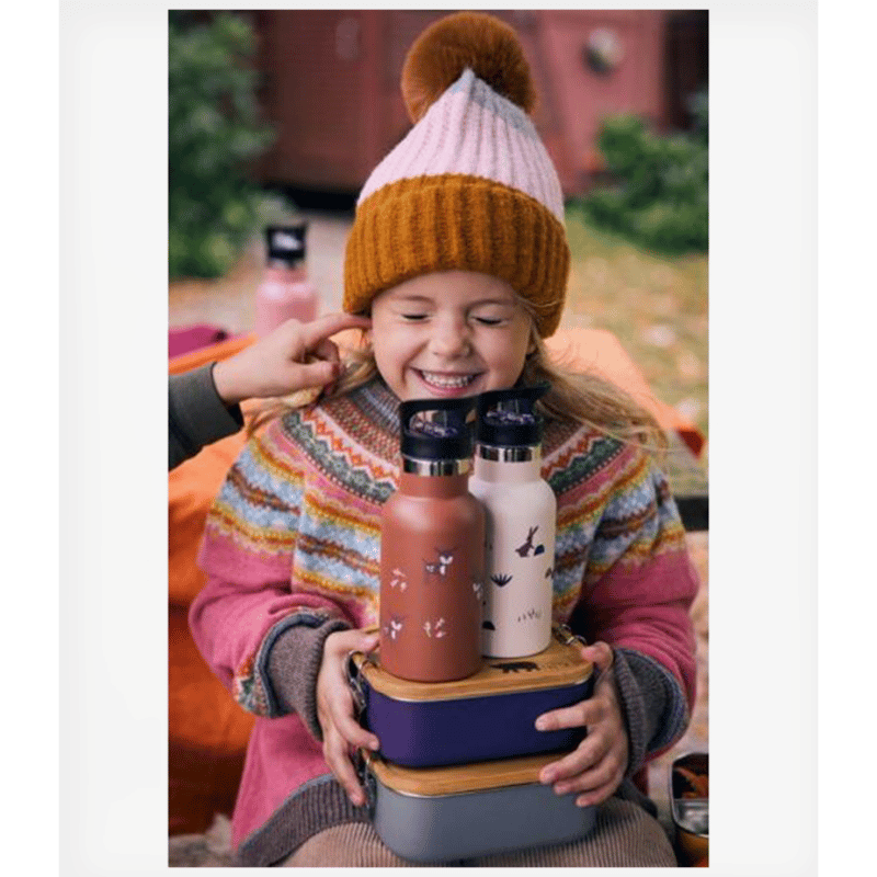 Fresk Θερμός από ανοξείδωτο ατσάλι και ενσωματωμένο καλαμάκι 350ml - Wood Spuce