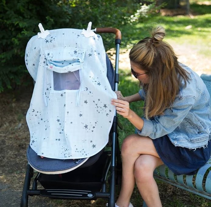 Minene Ήλιοπροστασία UV Καροτσιού Bamboo Grey