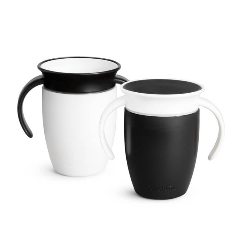 Munchkin Ποτηράκι εκπαιδευτικό Miracle 360˚ Trainer Cup Black/White