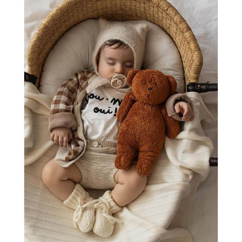 MOONIE 2.0: Επαναφορτιζόμενο βοήθημα ύπνου με ηχογράφηση & αισθητήρα κλάματος – Οργανικό βαμβάκι Honey