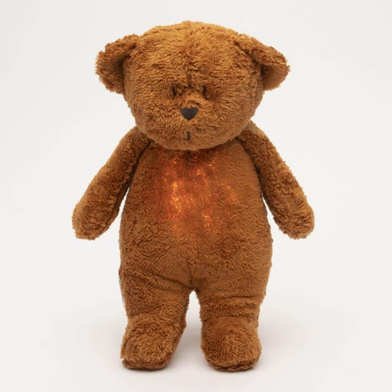 MOONIE 2.0: Επαναφορτιζόμενο βοήθημα ύπνου με ηχογράφηση & αισθητήρα κλάματος – Οργανικό βαμβάκι Honey