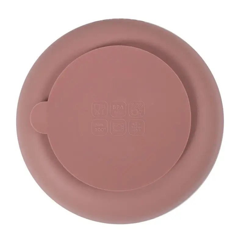 Filibabba Silicone Divided Plate - Rose